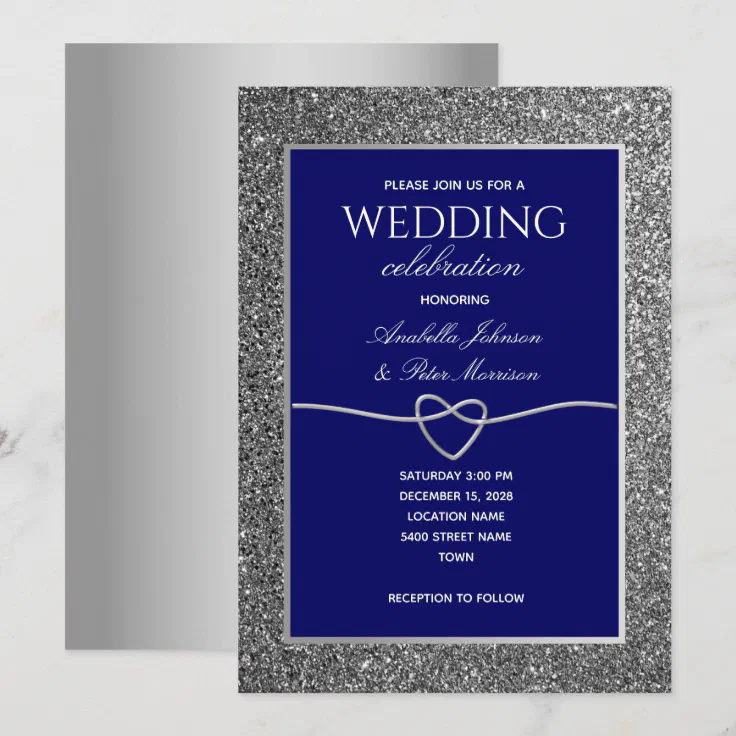 Royal Blue Wedding Invitation | Zazzle