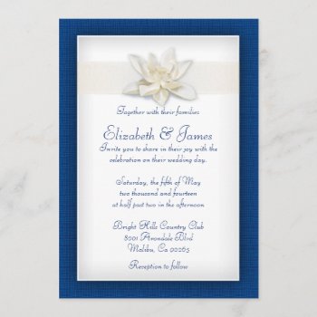Royal Blue Wedding Invitations by topinvitations at Zazzle