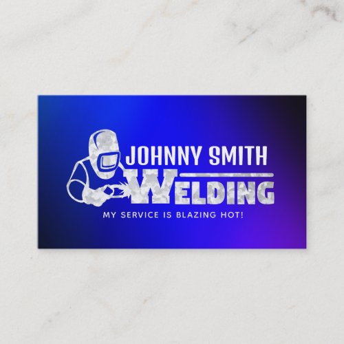 Royal Blue Welder Business Cards