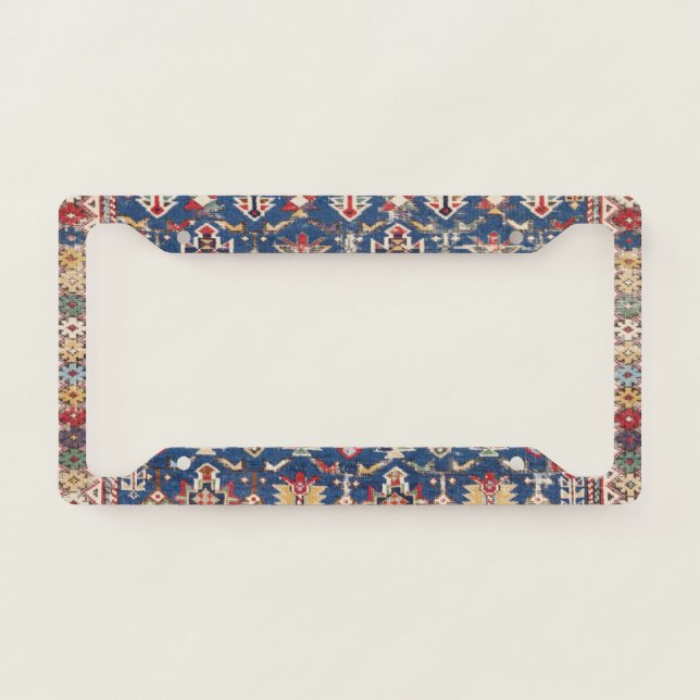 Royal Blue Western Star Dusty Blue Yellow  License Plate Frame (Front)