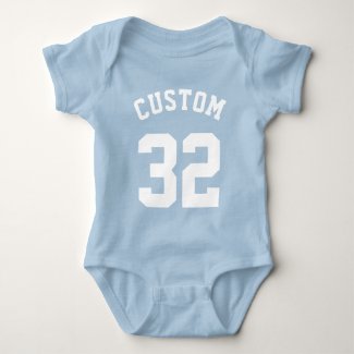 Royal Blue & White Baby | Sports Jersey Design Baby Bodysuit