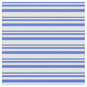 Royal Blue & White Colored Lines Fabric