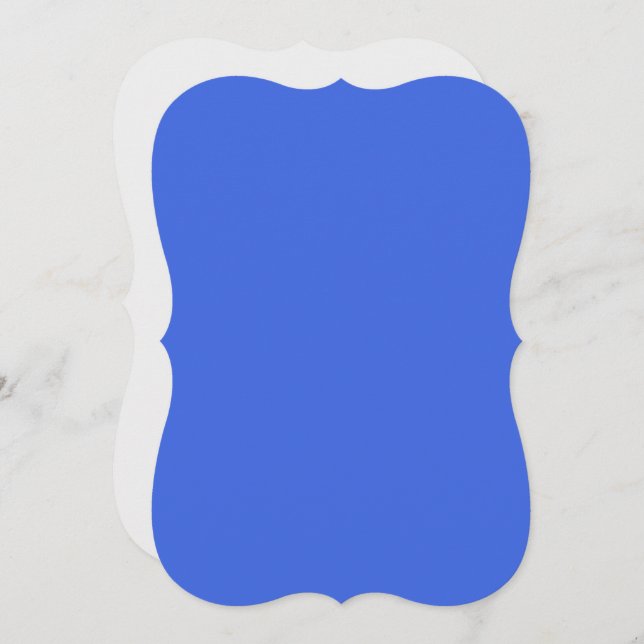 Royal Blue & White Curved Flat Card – Customizable (Front/Back)