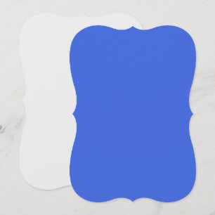 Royal Blue & White Curved Flat Card – Customizable