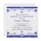 Royal Blue & White Damask Bridal Shower Invitation