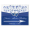 Royal Blue, White Floral Hearts Wedding Sign