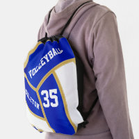 Royal Blue, White & Gold Volleyball