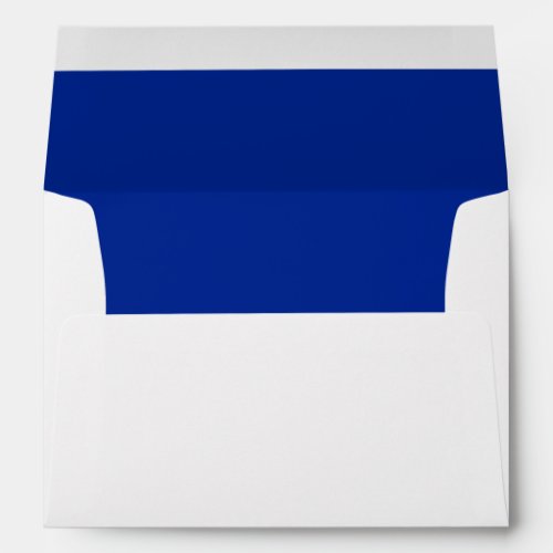 Royal Blue White Invitation Envelope