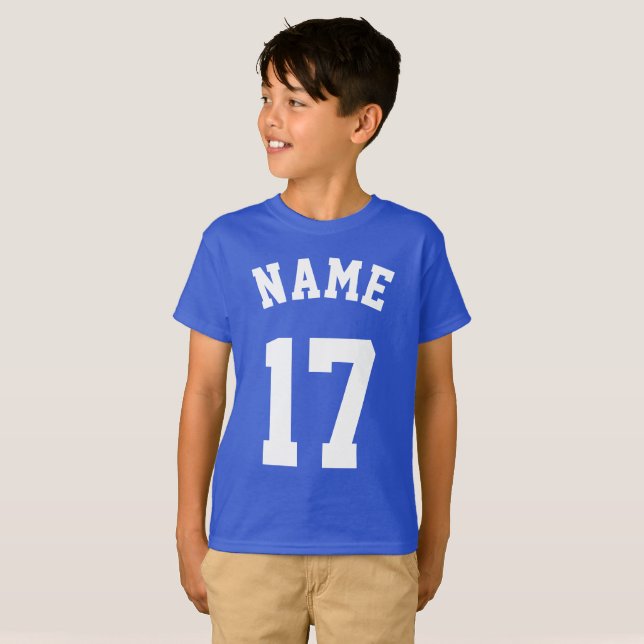 White & Blue Kids, Sports Jersey Design Hoodie