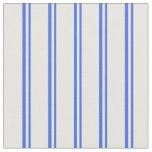 [ Thumbnail: Royal Blue & White Lines/Stripes Pattern Fabric ]