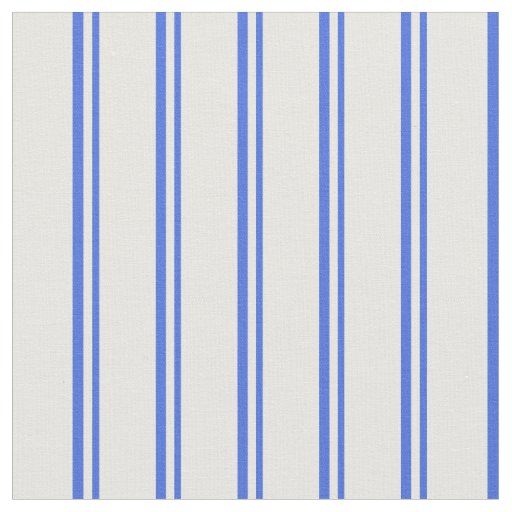 Royal Blue & White Lines/Stripes Pattern Fabric