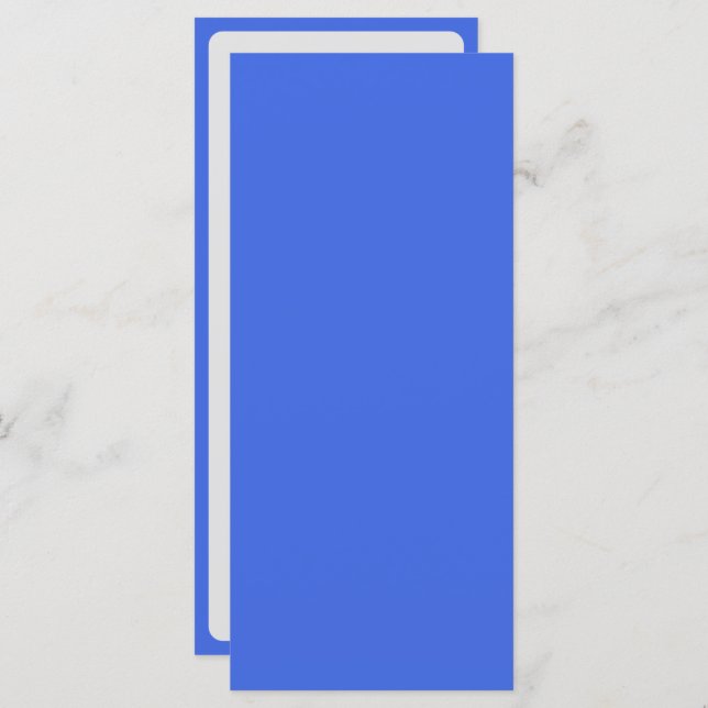 Royal Blue & White Menu with Border – Customizable (Front/Back)