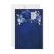 Royal Blue White Metallic Silver Floral Wedding