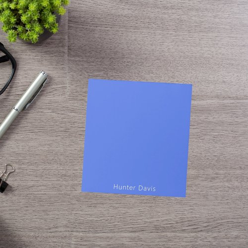 Royal blue white name notepad