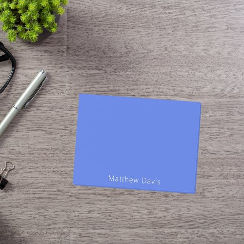 Royal blue white name post_it notes