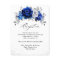 Royal Blue White Silver Floral Wedding Reception