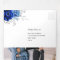 Royal Blue White Silver Metallic Floral Wedding Tr