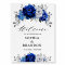 Royal Blue White Silver Metallic Wedding Welcome F