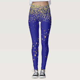 Royal Blue with Gold Accent Leggings