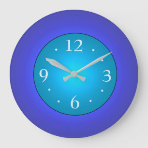 Royal Blue with Green Aqua Centre Wall Clock