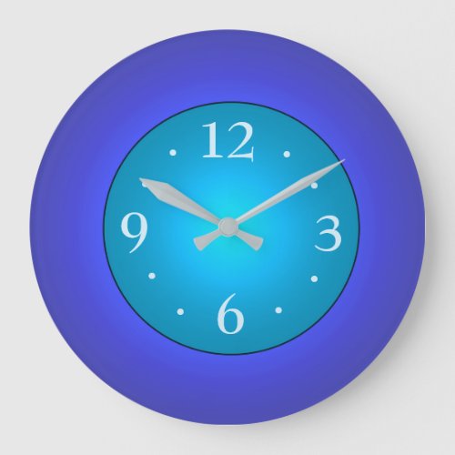 Royal Blue with Green Aqua Centre Wall Clock