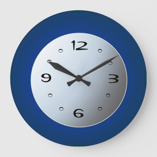 Royal Blue with White Moon Centre Kitchen Clock