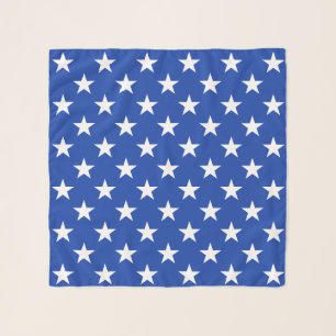 Royal Blue with White Stars Jockey Silks Derby Scarf