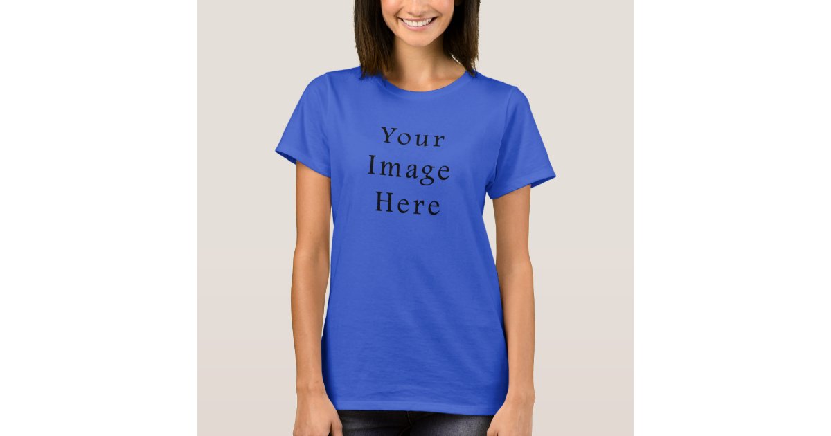 Download Royal Blue Women S Hanes T Shirt Shirts Template Zazzle Com