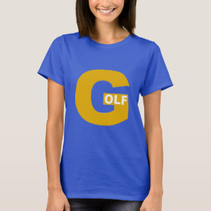 Royal blue women's T-shirt DESIGN GOLF