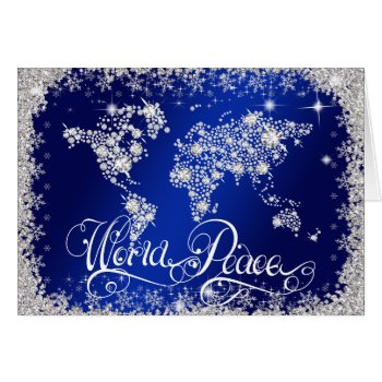 Royal Blue WORLD PEACE Diamonds PERSONALIZED Card 