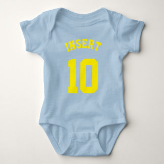 Royal Blue & Yellow Baby | Sports Jersey Design Baby Bodysuit