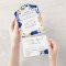 Royal Blue Yellow Gold Metallic Floral Wedding
