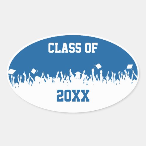Royal blueClass of 2012 Oval You Choose Colors Oval Sticker