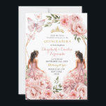Royal Blush Pink Twins Geometric Quinceañera Invitation<br><div class="desc">Royal Blush Pink Twins Geometric Quinceañera Invitation</div>
