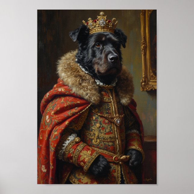 Royal Bouvier des Flandres Portrait Poster (Front)