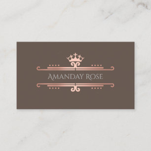 Royal Brand Name Rose Blush Frame Elegant VIP Business Card