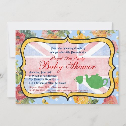 Royal British Baby Shower Invitation