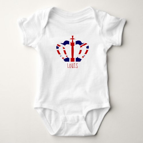 Royal British Crown  Personalized Baby Bodysuit