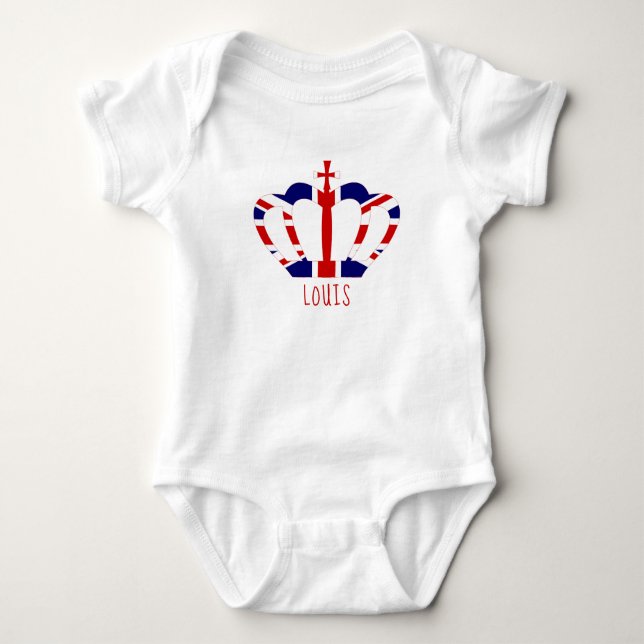 Royal British Crown | Personalized Baby Bodysuit (Front)