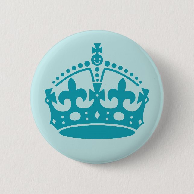 Royal British Crown Pinback Button (Front)