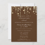 Royal Bronze Gold Drips Birthday Bridal Shower Invitation (Front)
