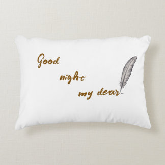 Royal Brushed Polyester Throw Pillow – Good Night
