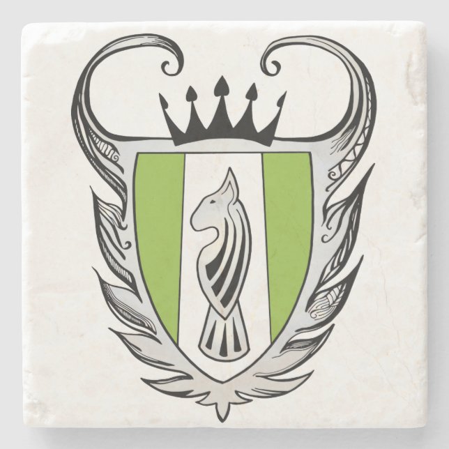 Royal Bull Terrier Stone Coaster (Front)