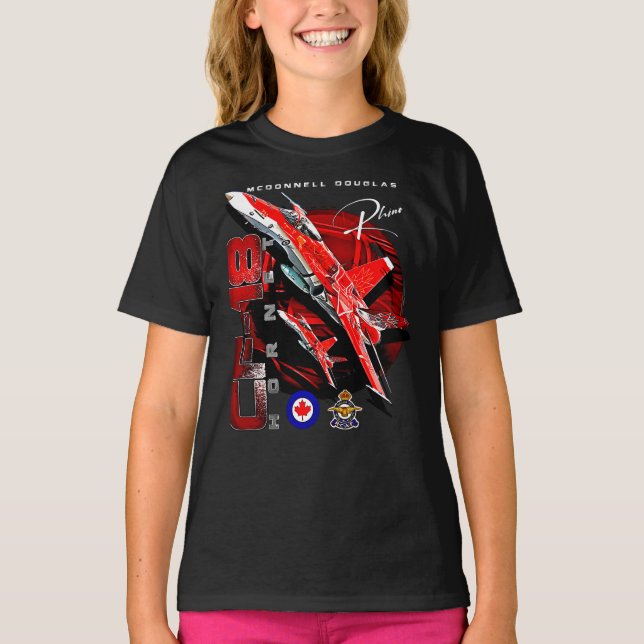 Royal Canadian Air Force CF-18 Hornet Jet Fighter T-Shirt (Front)