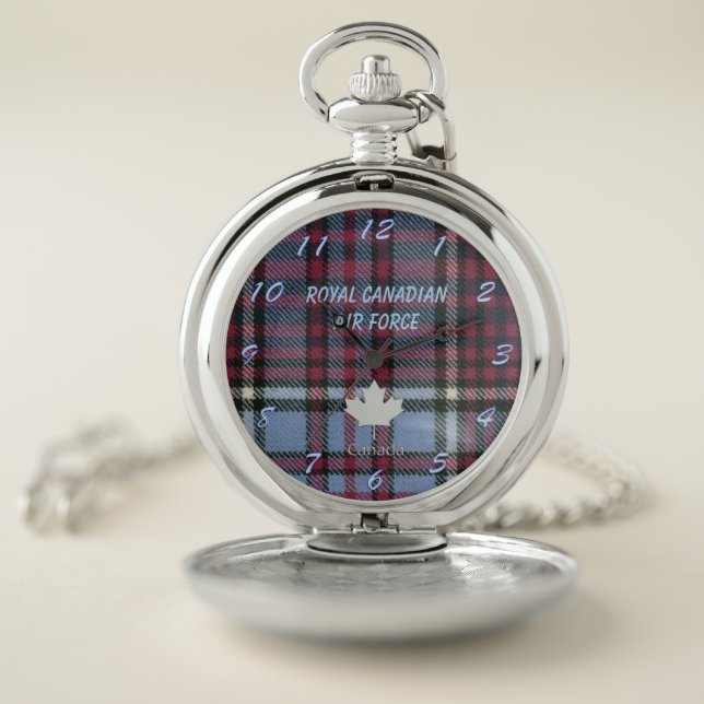 Royal Canadian Air Force Tartan Pocket Watch (Inside)