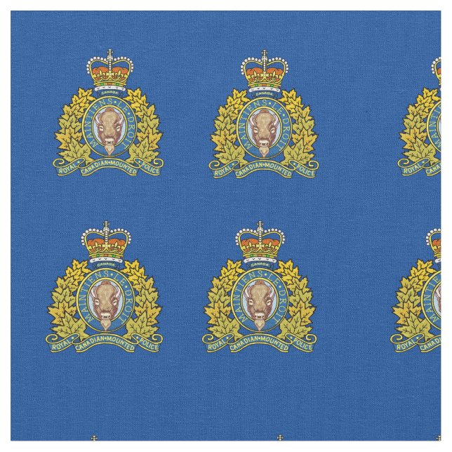 Royal Canadian Mounted Police Logo Fabric (Close Up)