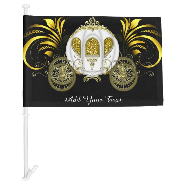 Royal Carriage Wedding / Princess Car Flag (Front)