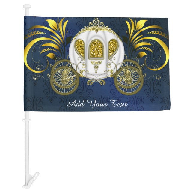 Royal Carriage Wedding / Princess Car Flag (Front)