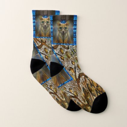 Royal Cat Animal Print Socks