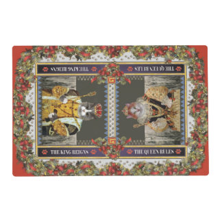 Royal Cat Reigns Christmas Placemat Customizable